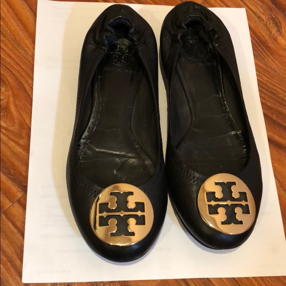 Tory Burch Womens Ballet Flats, Leather, blk 6